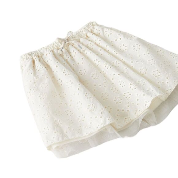 ZARA Kids | Ecru | EMBROIDERED SKIRT WITH TULLE - Picture 4 of 10